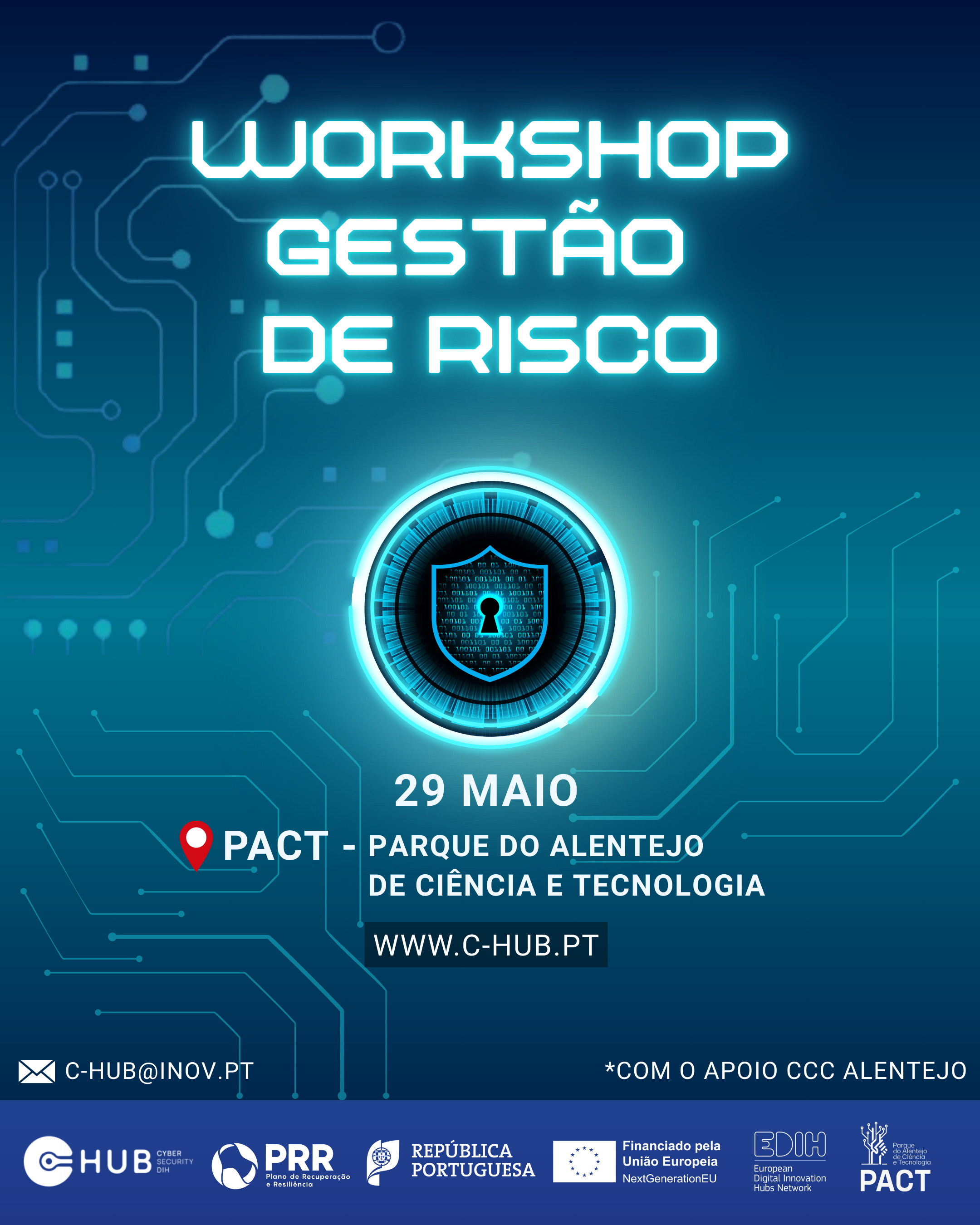 C-HUB promove workshop de Gestão de Risco no PACT a 29 de Maio